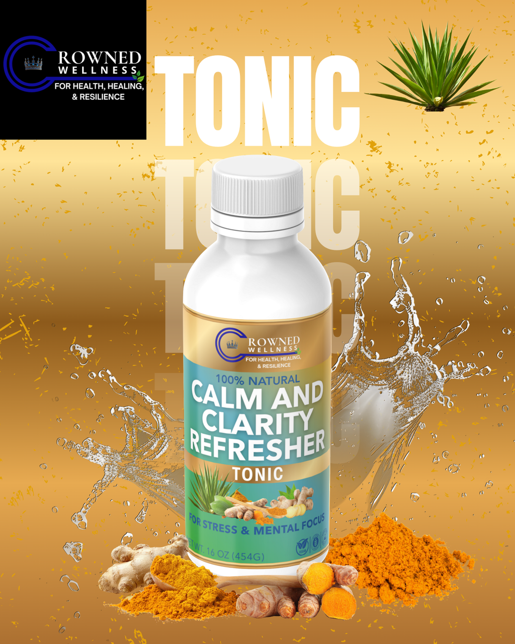 Crowned Wellness Calm & Clarity Refresher Tonic